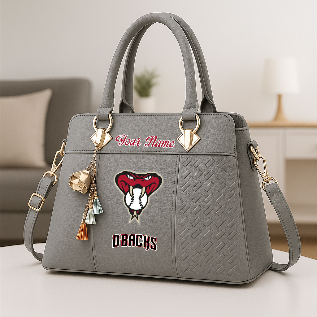 LIMITED EDITION - NEW CUSTOMIZED MLB07 ADS AZ DIAMONDBACKS ZIP HANDBAG MULTICOLOR