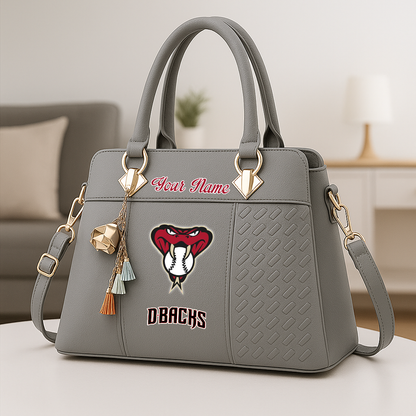 LIMITED EDITION - NEW CUSTOMIZED MLB07 ADS AZ DIAMONDBACKS ZIP HANDBAG MULTICOLOR
