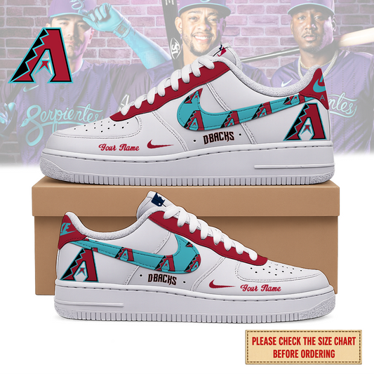 FINAL SALE - NEW CUSTOMIZED MLB07 ADS ARIZONA DIAMONDBACKS AF1 SHOES