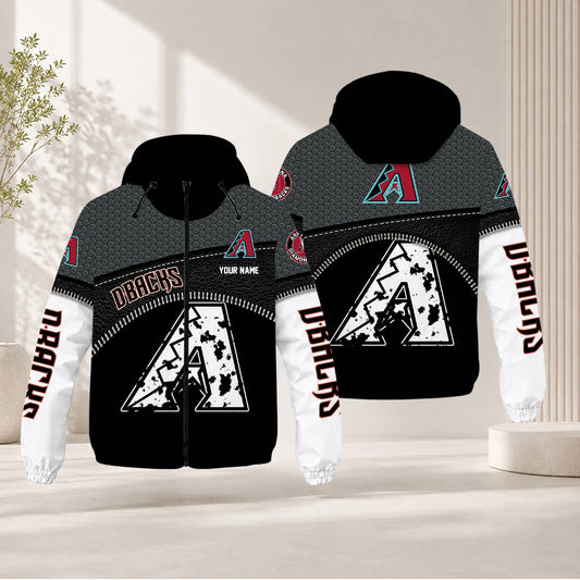 FINAL SALE - NEW CUSTOMIZED MLB07 ADS ARIZONA DIAMONDBACKS WINDBREAKER JACKET