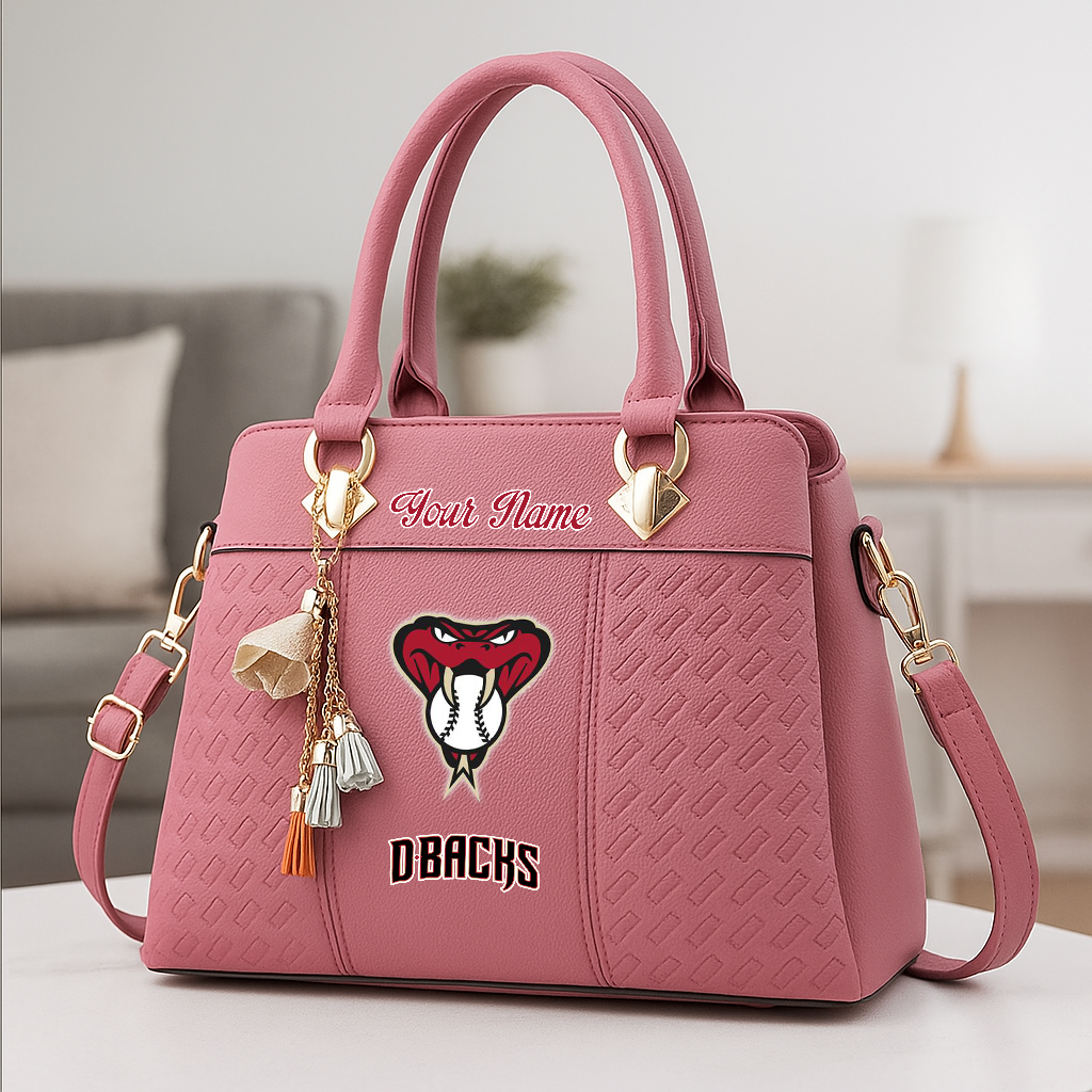 LIMITED EDITION - NEW CUSTOMIZED MLB07 ADS AZ DIAMONDBACKS ZIP HANDBAG MULTICOLOR