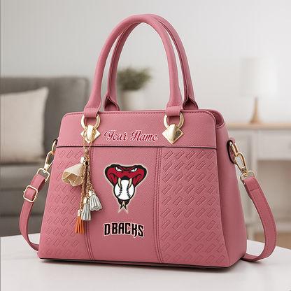 LIMITED EDITION - NEW CUSTOMIZED MLB07 ADS AZ DIAMONDBACKS ZIP HANDBAG MULTICOLOR