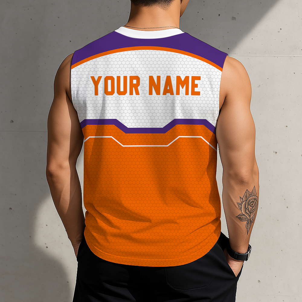 SPECIAL EDITION - NEW CUSTOMIZED NCAA FBS07 CST CLEMSON TIGERS MEN'S GYM SHIRT