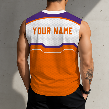 SPECIAL EDITION - NEW CUSTOMIZED NCAA FBS07 CST CLEMSON TIGERS MEN'S GYM SHIRT