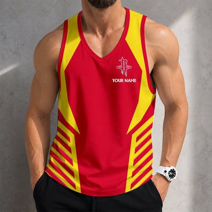 SPECIAL EDITION - NEW CUSTOMIZED NBA07 HRO HOUSTON ROCKETS MEN'S TANK TOP