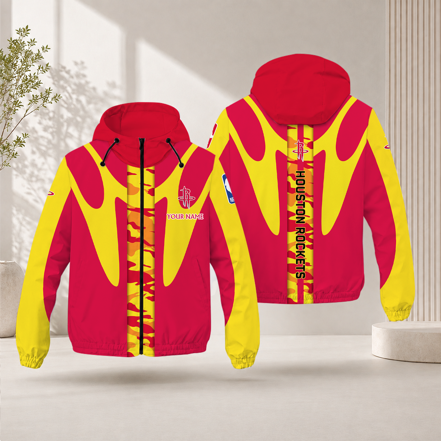 FINAL SALE - NEW CUSTOMIZED NBA07 HRO HOUSTON ROCKETS WINDBREAKER JACKET