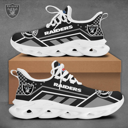LIMITED EDITION - NEW CUSTOMIZED NFL07 LVR LAS VEGAS RAIDERS MAX SOUL SHOES