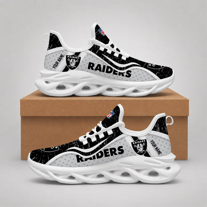 LIMITED EDITION - NEW CUSTOMIZED NFL07 LVR LAS VEGAS RAIDERS MAX SOUL SHOES
