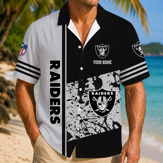 FINAL SALE - NEW CUSTOMIZED NFL07 LVR LAS VEGAS RAIDERS UNISEX HAWAIIAN SHIRT