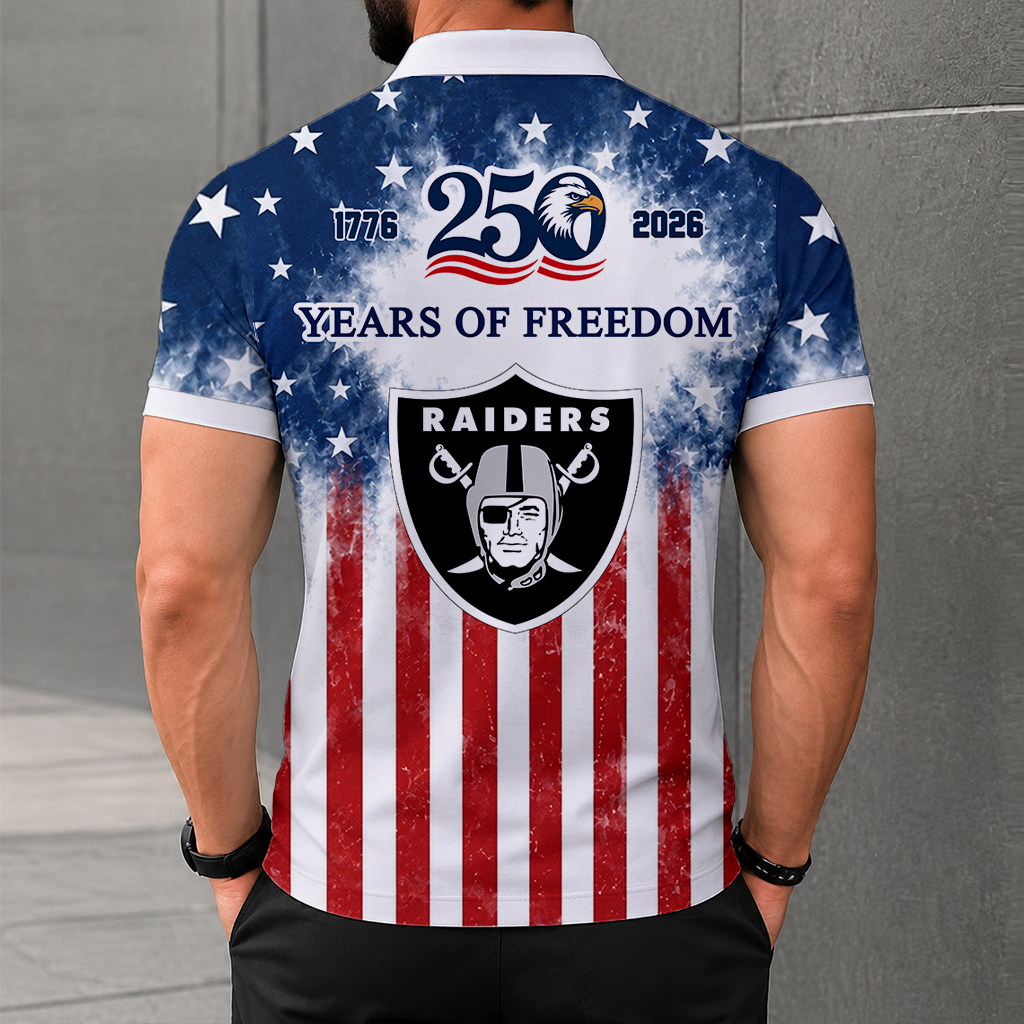 LIMITED EDITION - NEW CUSTOMIZED NFL07 LVR LAS VEGAS RAIDERS POLO SHIRT, ZIP POLO SHIRT & T-SHIRTS