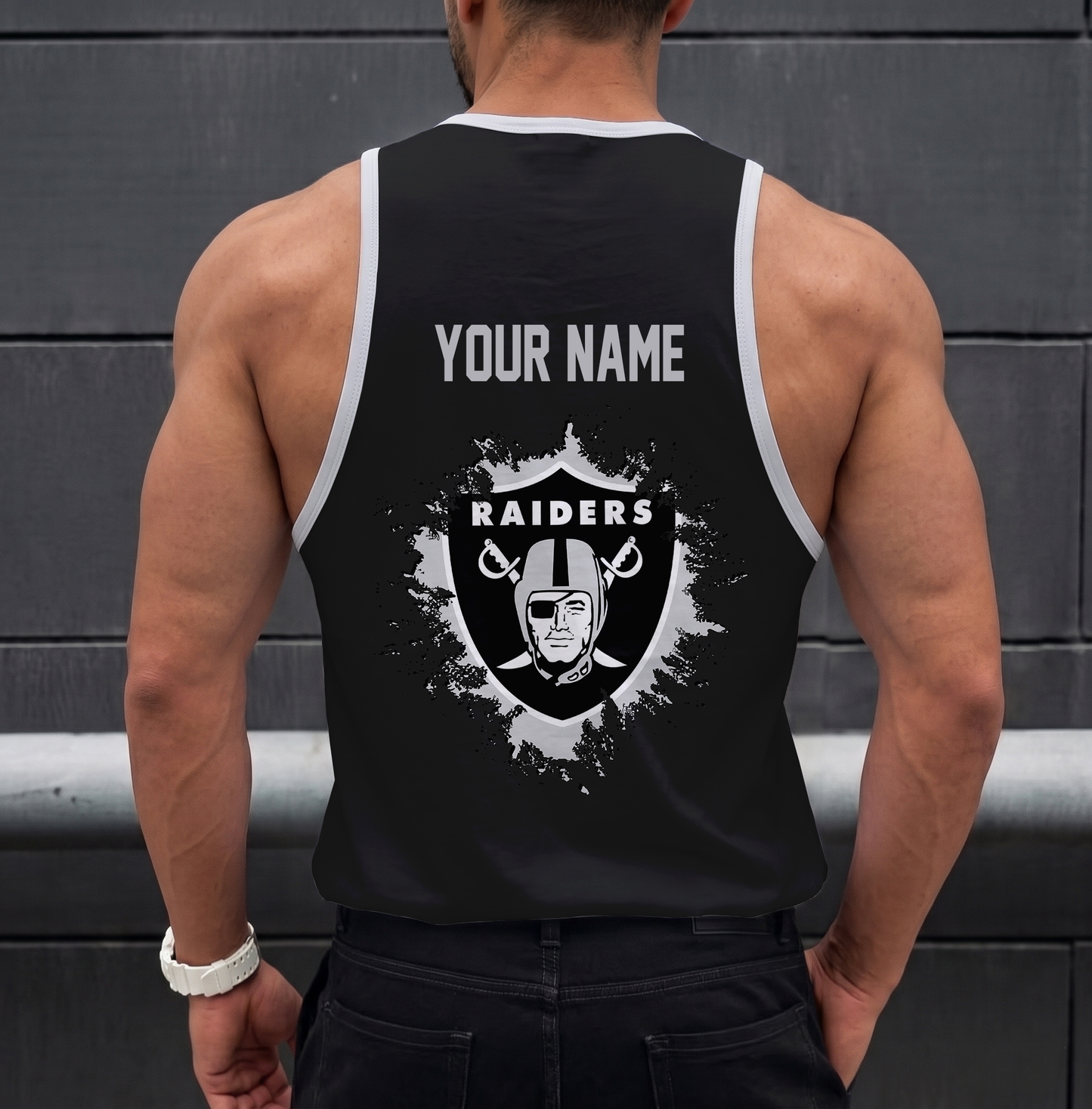 LIMITED EDITION - NEW CUSTOMIZED NFL07 LVR LAS VEGAS RAIDERS UNISEX TANK TOP