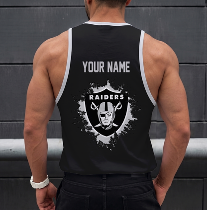 LIMITED EDITION - NEW CUSTOMIZED NFL07 LVR LAS VEGAS RAIDERS UNISEX TANK TOP