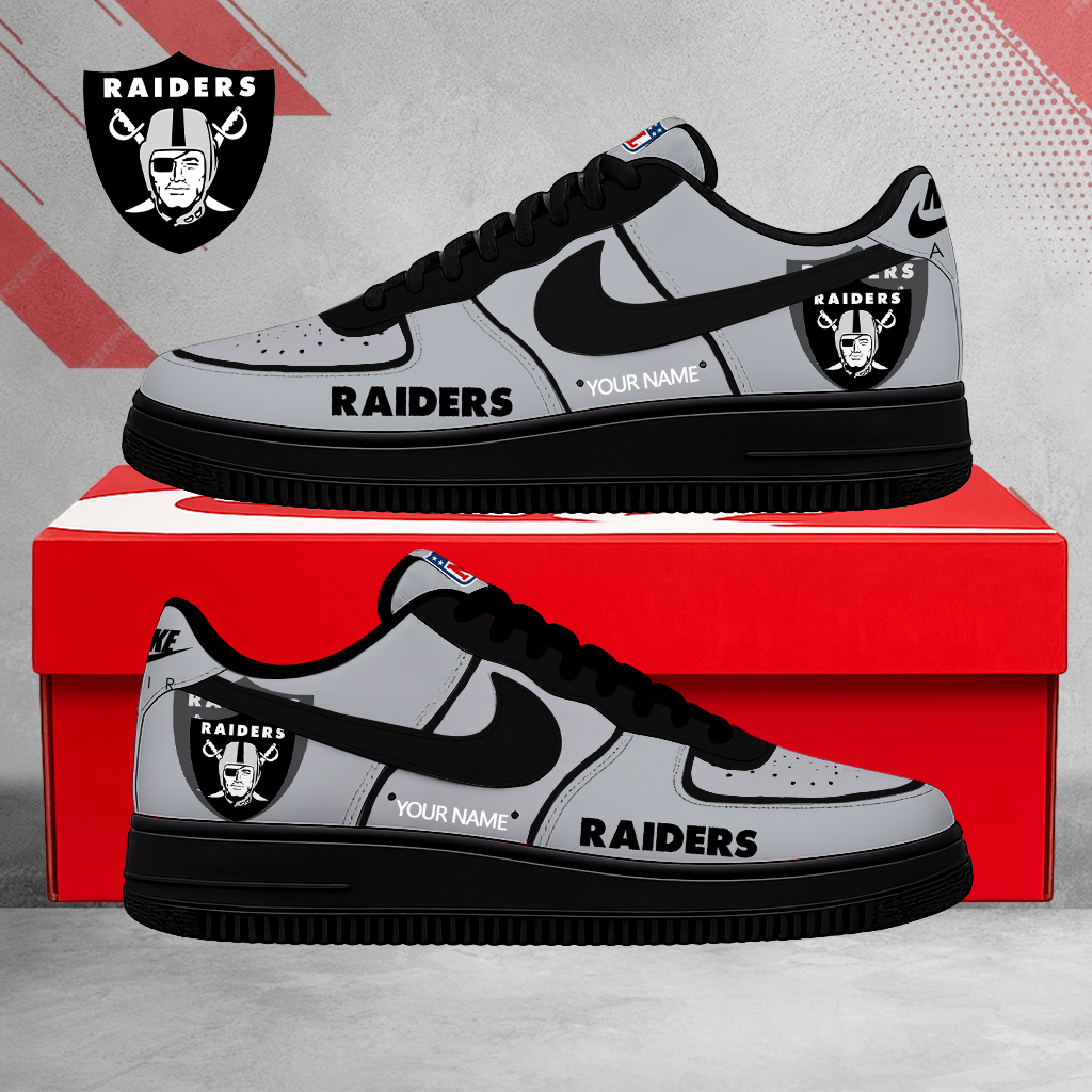 EXCLUSIVE EDITION - NEW CUSTOMIZED NFL07 LVR LAS VEGAS RAIDERS AF1 SHOES
