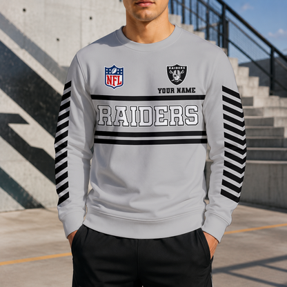 FINAL SALE - NEW CUSTOMIZED NFL07 LVR LAS VEGAS RAIDERS UNISEX SWEATSHIRT