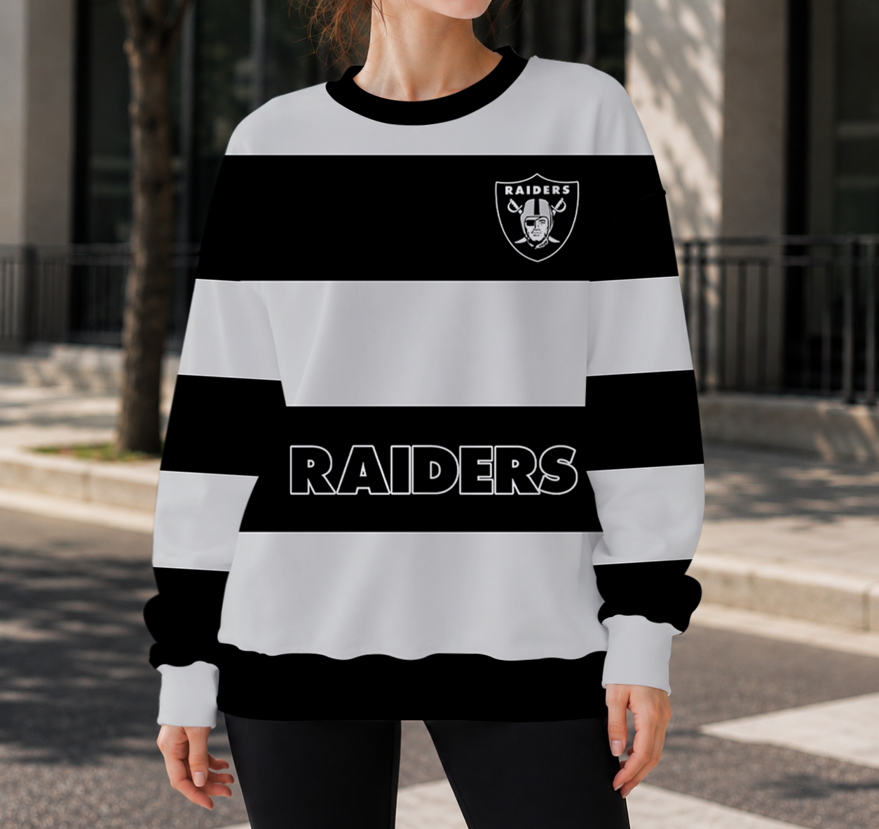 HOT DEAL- NEW CUSTOMIZED NFL07 LVR LAS VEGAS RAIDERS UNISEX SWEATSHIRT