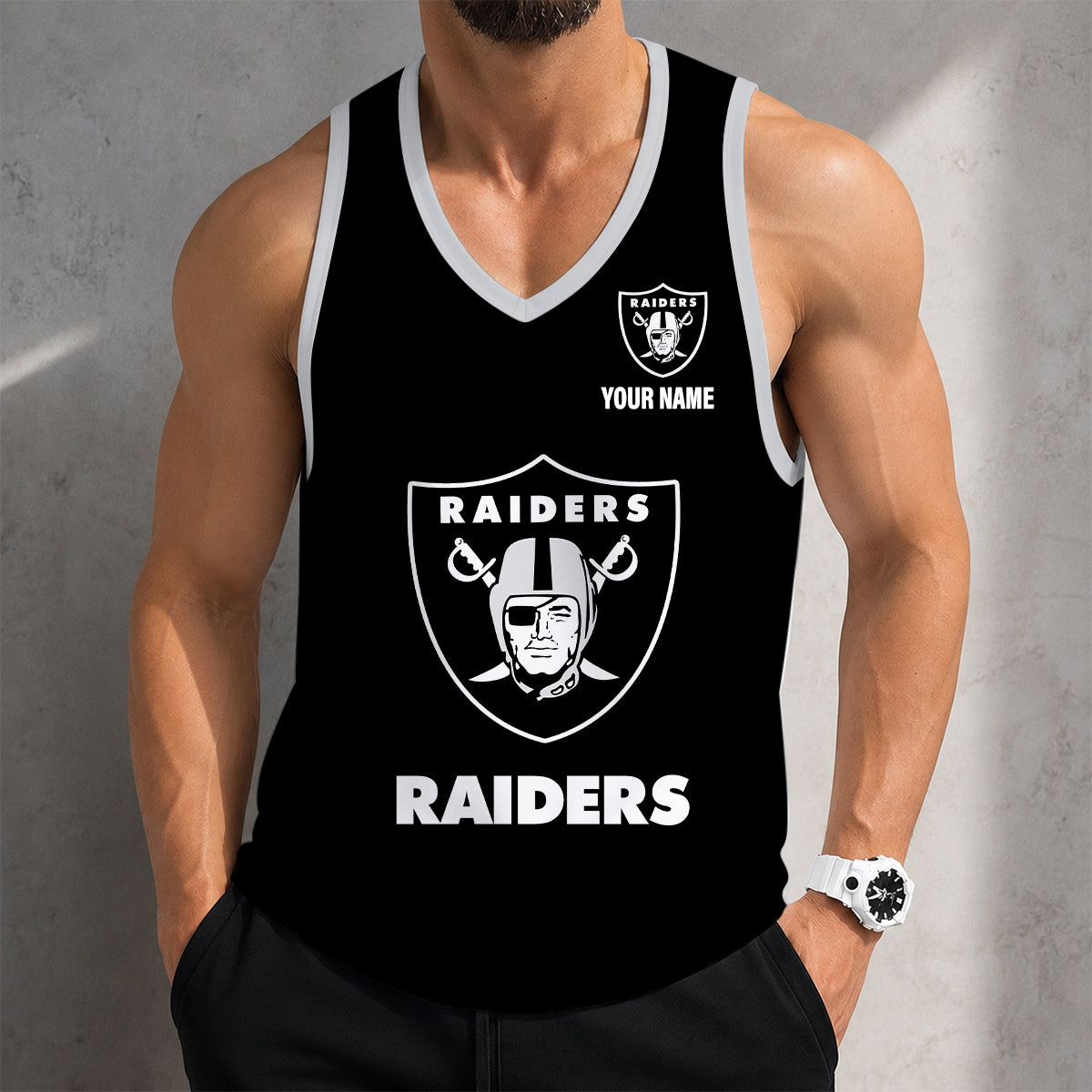 VIRAL EDITION - NEW CUSTOMIZED NFL07 LVR LAS VEGAS RAIDERS TANK TOP