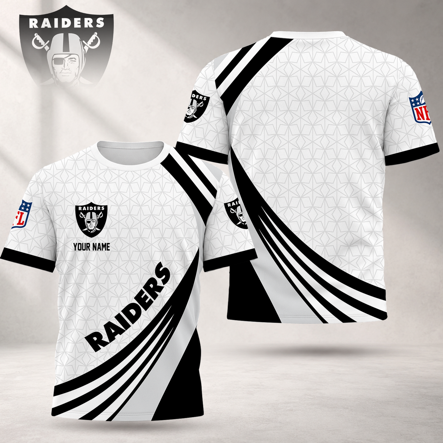 FINAL SALE - NEW CUSTOMIZED NFL07 LVR LAS VEGAS RAIDERS T-SHIRT, POLO SHIRT, ZIP POLO SHIRT, SWEATSHIRT, HOODIE & ZIP HOODIE