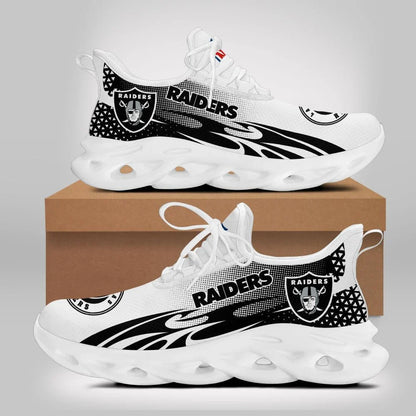 VIRAL EDITION - NEW CUSTOMIZED NFL07 LVR LAS VEGAS RAIDERS UNISEX MAX SOUL SHOES