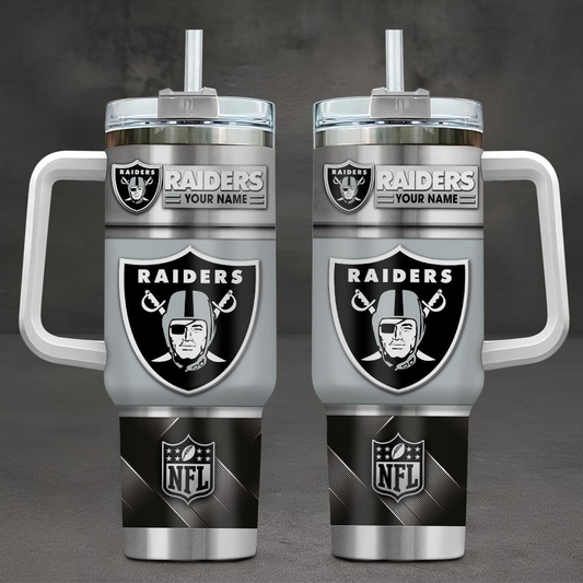 FINAL SALE - NEW CUSTOMIZED NFL07 LVR LAS VEGAS RAIDERS TUMBLER CUP