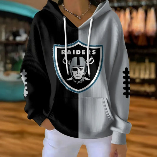 VIRAL EDITION - NEW CUSTOMIZED NFL07 LVR LAS VEGAS RAIDERS RIBBED HOODIE & SWEATSHIRT