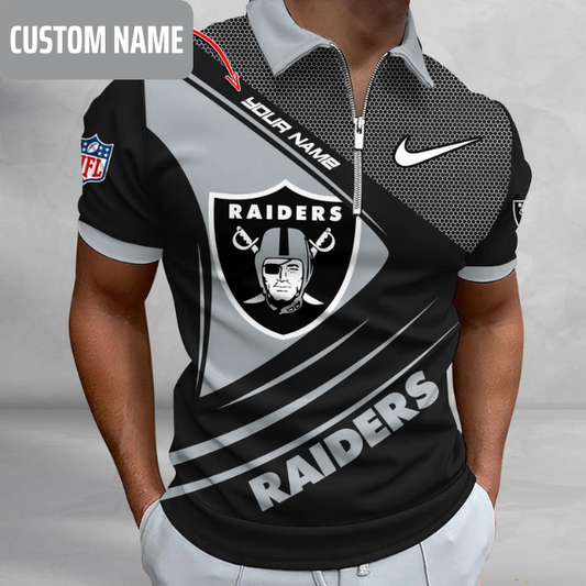 VIRAL EDITION - NEW CUSTOMIZED NFL07 LVR LAS VEGAS RAIDERS POLO SHIRT, ZIP POLO SHIRT & T-SHIRTS