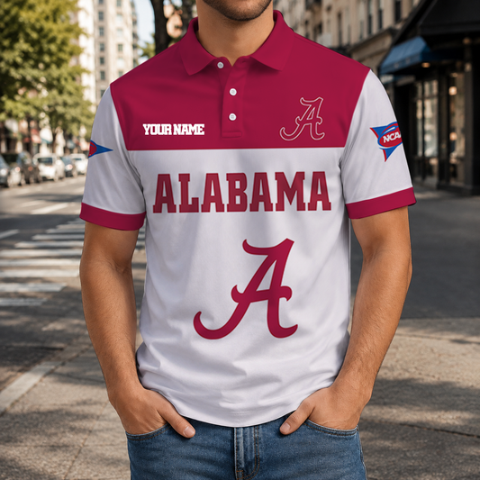 SPECIAL OFFER - NEW CUSTOMIZED NCAA FBS08 ABC ALABAMA CRIMSON TIDE POLO SHIRT, ZIP POLO SHIRT & T-SHIRTS