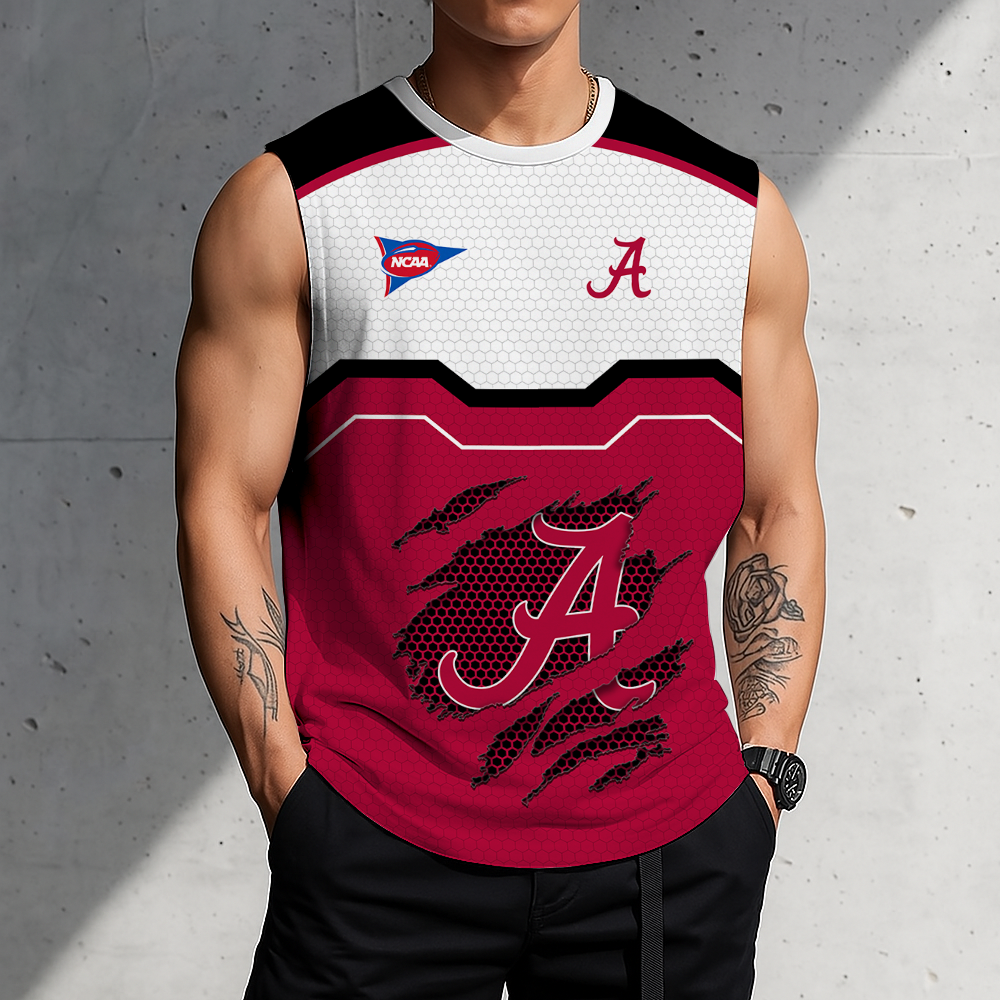 SPECIAL EDITION - NEW CUSTOMIZED NCAA FBS08 ABC ALABAMA CRIMSON TIDE MEN'S GYM SHIRT