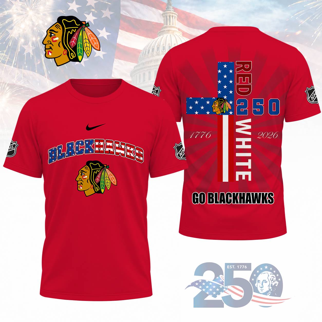 FINAL SALE - NEW CUSTOMIZED NHL08 CBH CHICAGO BLACKHAWKS T-SHIRT, POLO SHIRT, ZIP POLO SHIRT, SWEATSHIRT, HOODIE & ZIP HOODIE