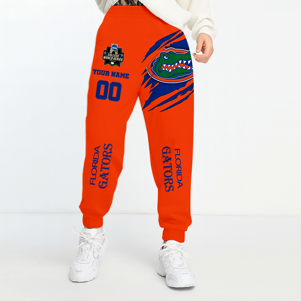 LIMITED DROP - NEW CUSTOMIZED COLLEGE WORLD SERIES NCAA08 FLG FLORIDA GATORS UNISEX LONG PANTS