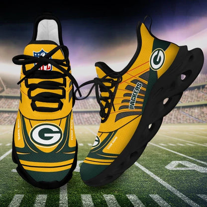 SPECIAL EDITION - NEW CUSTOMIZED NFL08 GBP GREEN BAY PACKERS UNISEX MAX SOUL SHOES