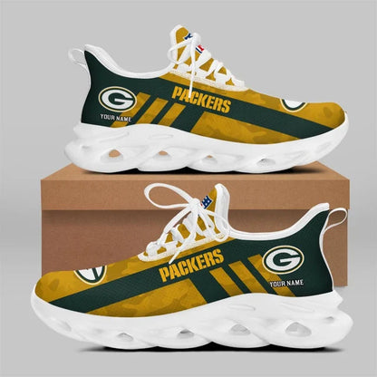VIRAL EDITION - NEW CUSTOMIZED NFL08 GBP GREEN BAY PACKERS UNISEX MAX SOUL SHOES