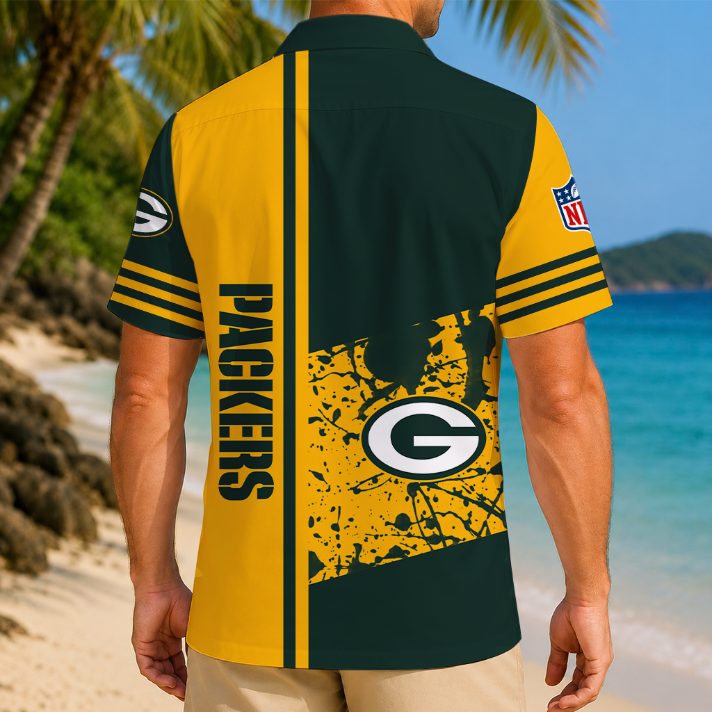 FINAL SALE - NEW CUSTOMIZED NFL08 GBP GREEN BAY PACKERS UNISEX HAWAIIAN SHIRT