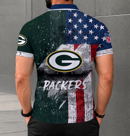 FINAL SALE - NEW CUSTOMIZED NFL08 GBP GREEN BAY PACKERS POLO SHIRT