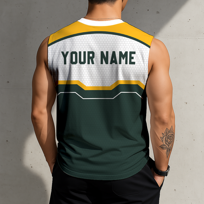 FINAL SALE - NEW CUSTOMIZED NFL08 GBP GREEN BAY PACKERS MEN'S GYM SHIRT