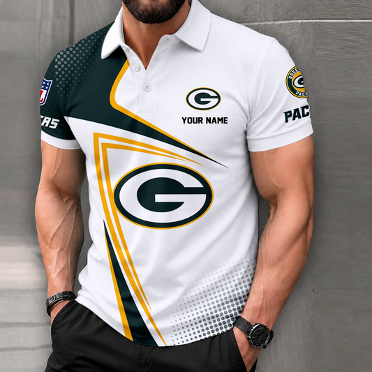 FINAL SALE - NEW CUSTOMIZED NFL08 GBP GREEN BAY PACKERS T-SHIRT, POLO SHIRT, ZIP POLO SHIRT, SWEATSHIRT, HOODIE & ZIP HOODIE