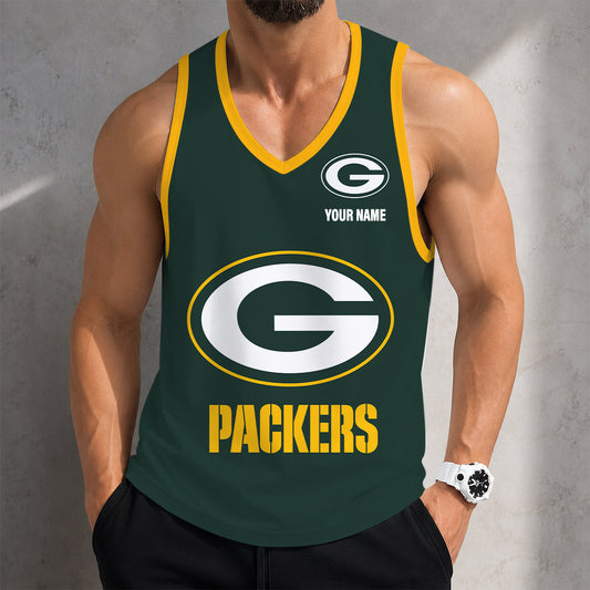 VIRAL EDITION - NEW CUSTOMIZED NFL08 GBP GREEN BAY PACKERS TANK TOP