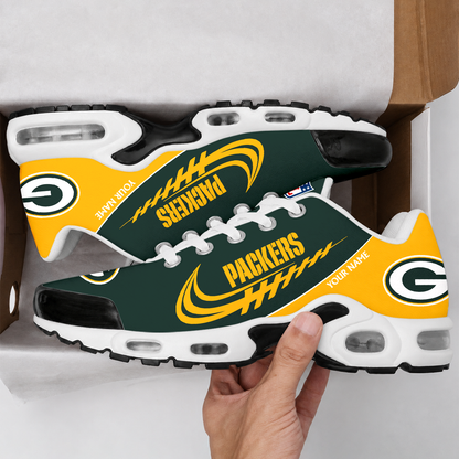 FLASH SALE - NEW CUSTOMIZED NFL08 GBP GREEN BAY PACKERS AIR MAX PLUS SNEAKERS