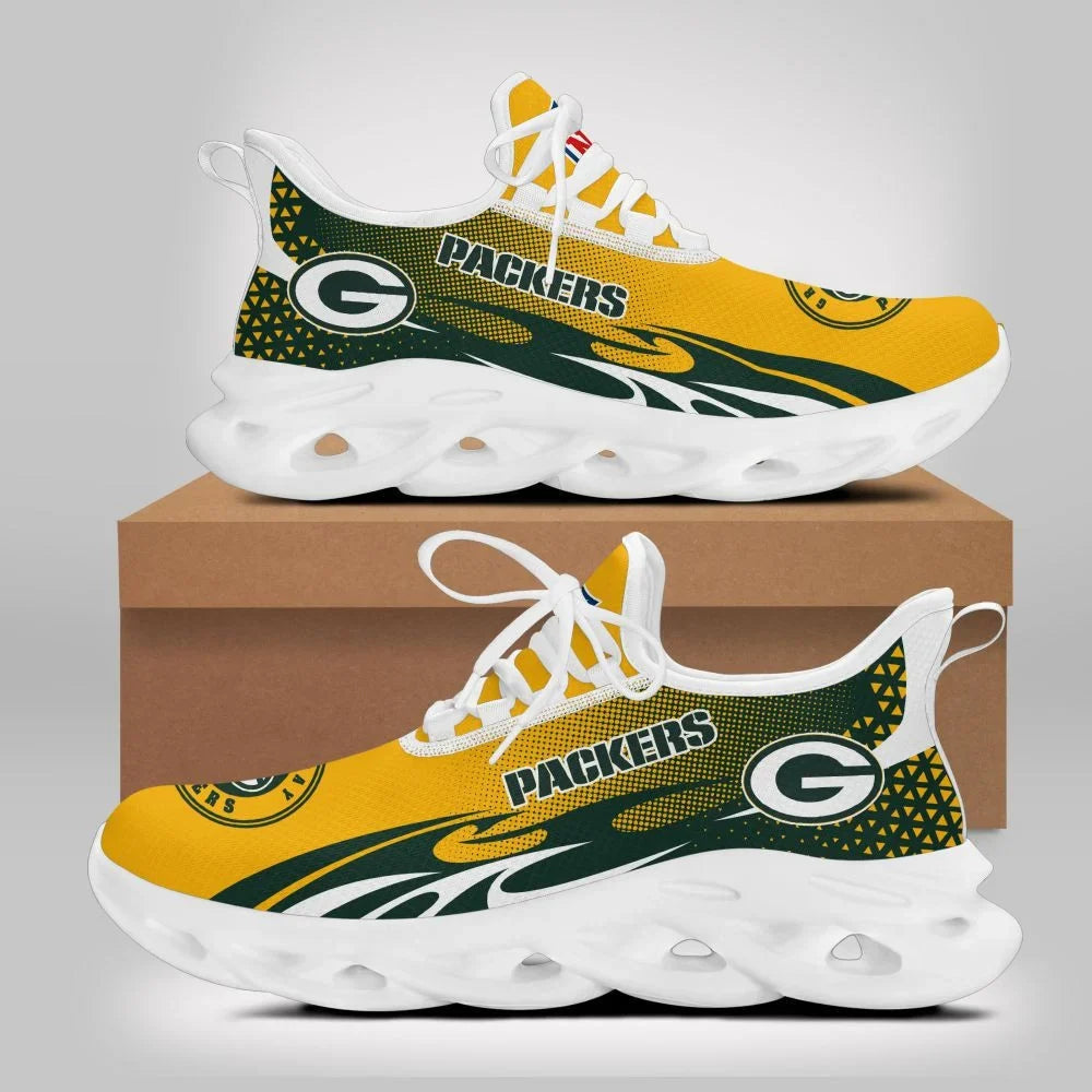 VIRAL EDITION - NEW CUSTOMIZED NFL08 GBP GREEN BAY PACKERS UNISEX MAX SOUL SHOES