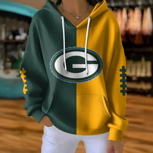 VIRAL EDITION - NEW CUSTOMIZED NFL08 GBP GREEN BAY PACKERS RIBBED HOODIE & SWEATSHIRT