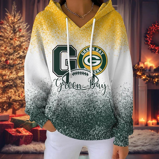 SPECIAL EDITION - NEW CUSTOMIZED NFL08 GBP GREEN BAY PACKERS RIBBED HOODIE & SWEATSHIRT