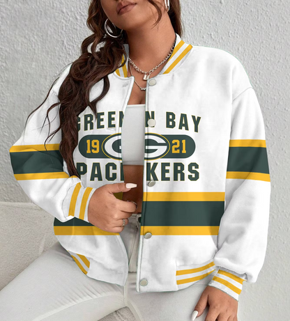 FINAL SALE - NEW CUSTOMIZED NFL08 GBP GREEN BAY PACKERS SATIN VARSITY & BASEBALL JACKET