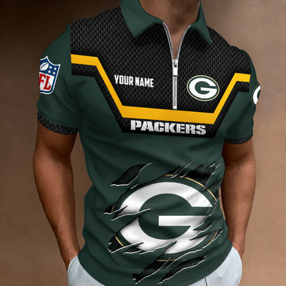 LIMITED EDITION - NEW CUSTOMIZED NFL08 GBP GREEN BAY PACKERS T-SHIRT, POLO SHIRT, ZIP POLO SHIRT, SWEATSHIRT, HOODIE & ZIP HOODIE