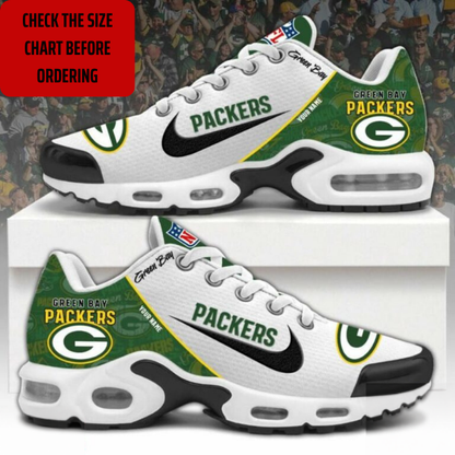 LIMITED EDITION - NEW CUSTOMIZED NFL08 GBP GREEN BAY PACKERS AIR MAX PLUS SNEAKERS