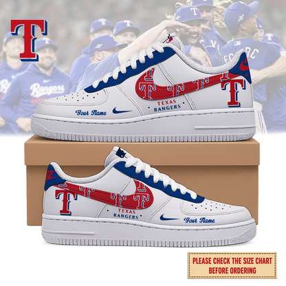 FINAL SALE - NEW CUSTOMIZED MLB08 TRS TEXAS RANGERS AF1 SHOES