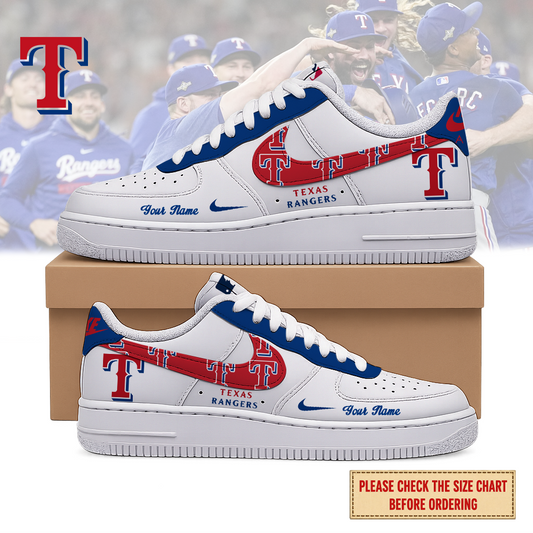 FINAL SALE - NEW CUSTOMIZED MLB08 TRS TEXAS RANGERS AF1 SHOES