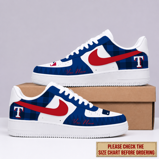 VIRAL EDITION - NEW CUSTOMIZED MLB08 TRS TEXAS RANGERS AF1 SHOES