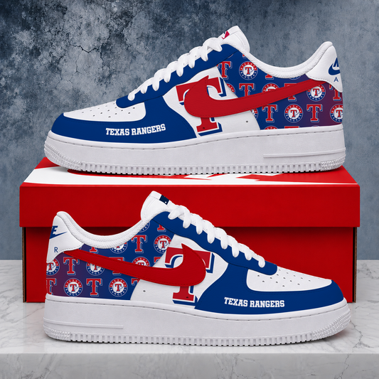 VIRAL EDITION - NEW CUSTOMIZED MLB08 TRS TEXAS RANGERS AF1 SHOES