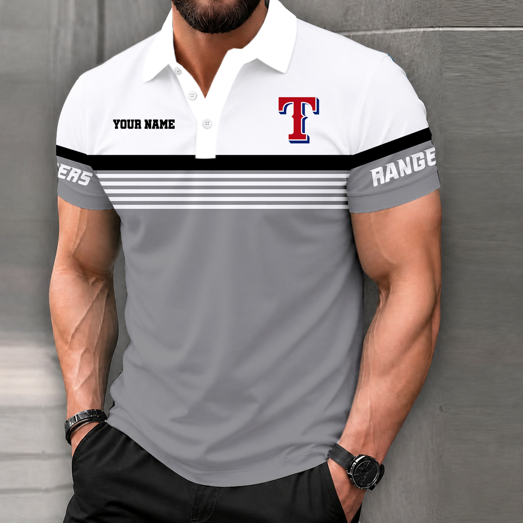 LIMITED EDITION - NEW CUSTOMIZED MLB08 TRS TEXAS RANGERS POLO SHIRT