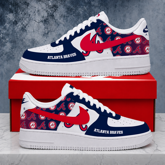 VIRAL EDITION - NEW CUSTOMIZED MLB09 ABS ATLANTA BRAVES AF1 SHOES