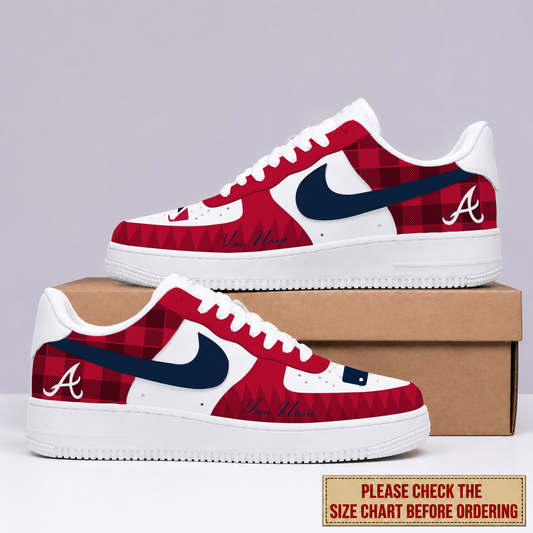 VIRAL EDITION - NEW CUSTOMIZED MLB09 ABS ATLANTA BRAVES AF1 SHOES